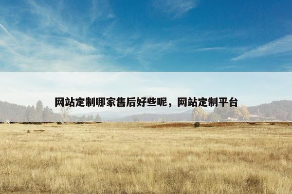 网站定制哪家售后好些呢，网站定制平台