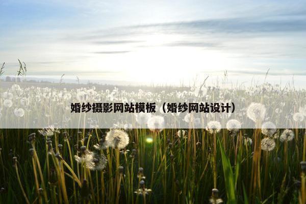 婚纱摄影网站模板（婚纱网站设计）