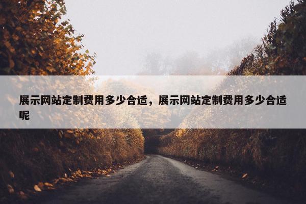 展示网站定制费用多少合适，展示网站定制费用多少合适呢