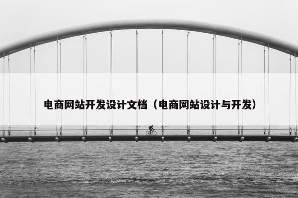 电商网站开发设计文档（电商网站设计与开发）