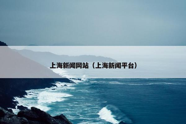 上海新闻网站（上海新闻平台）