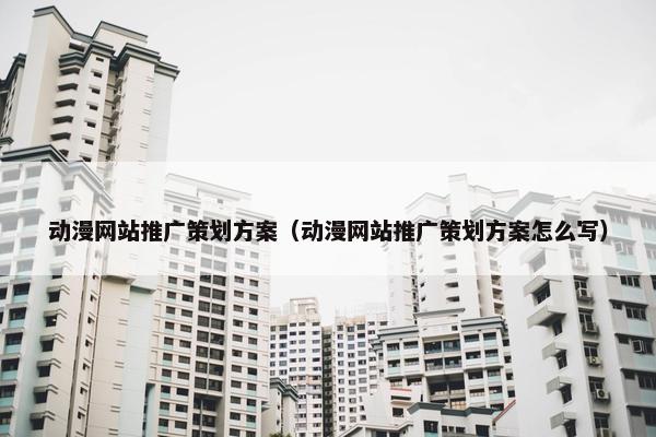 动漫网站推广策划方案（动漫网站推广策划方案怎么写）