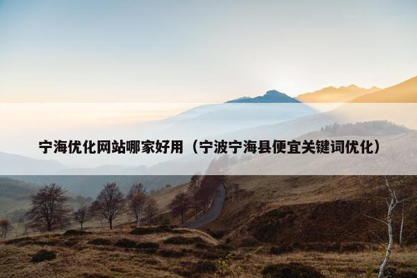 宁海优化网站哪家好用（宁波宁海县便宜关键词优化）