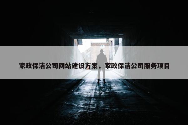 家政保洁公司网站建设方案，家政保洁公司服务项目