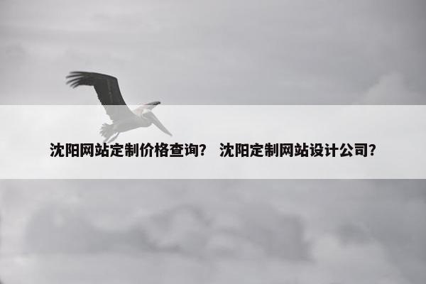 沈阳网站定制价格查询？ 沈阳定制网站设计公司？