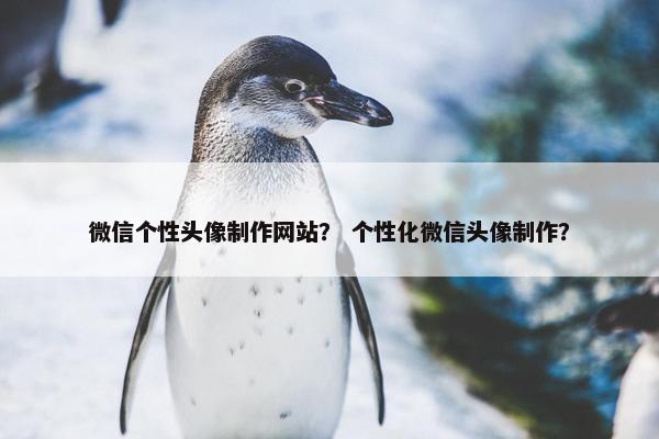 微信个性头像制作网站？ 个性化微信头像制作？