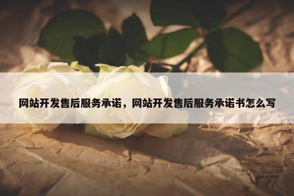 网站开发售后服务承诺，网站开发售后服务承诺书怎么写