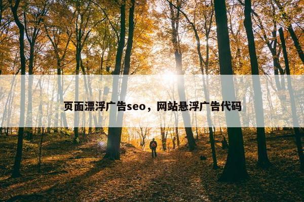 页面漂浮广告seo，网站悬浮广告代码