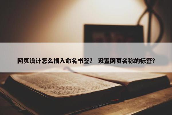 网页设计怎么插入命名书签？ 设置网页名称的标签？