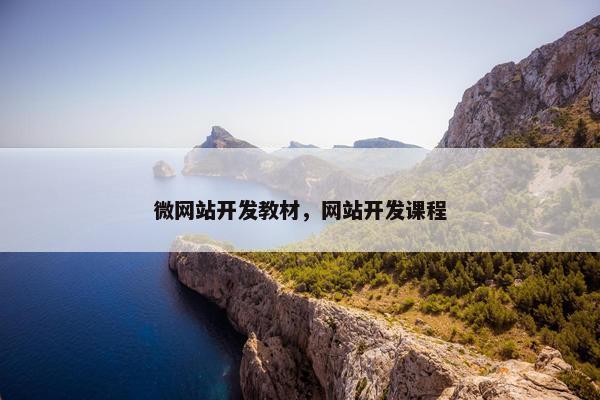 微网站开发教材，网站开发课程