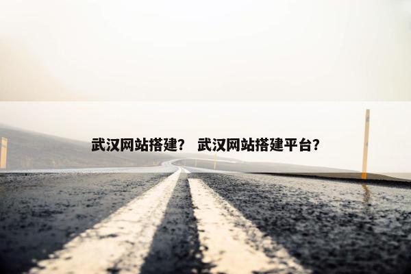 武汉网站搭建？ 武汉网站搭建平台？