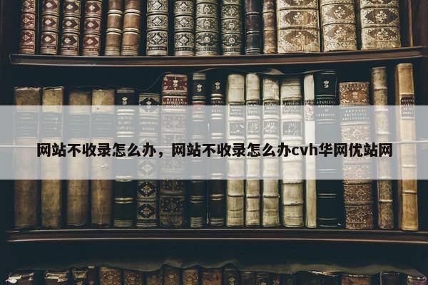 网站不收录怎么办，网站不收录怎么办cvh华网优站网