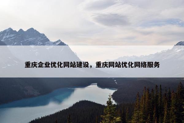 重庆企业优化网站建设，重庆网站优化网络服务