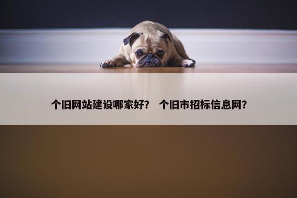 个旧网站建设哪家好？ 个旧市招标信息网？