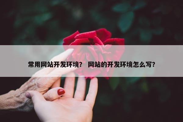 常用网站开发环境？ 网站的开发环境怎么写？