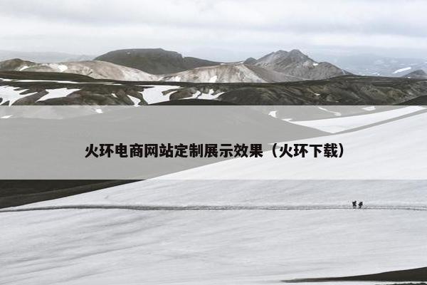火环电商网站定制展示效果（火环下载）
