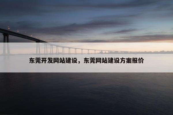 东莞开发网站建设，东莞网站建设方案报价