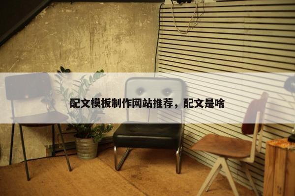 配文模板制作网站推荐，配文是啥