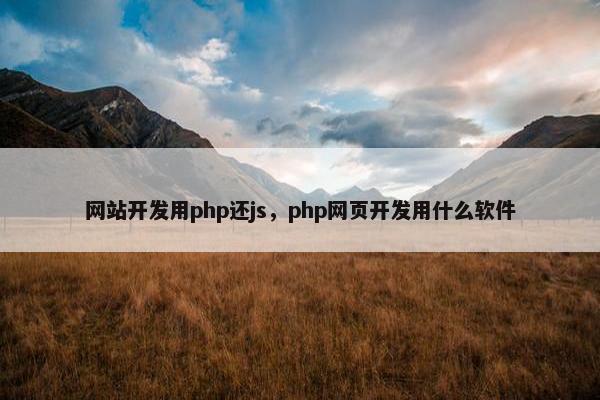 网站开发用php还js，php网页开发用什么软件