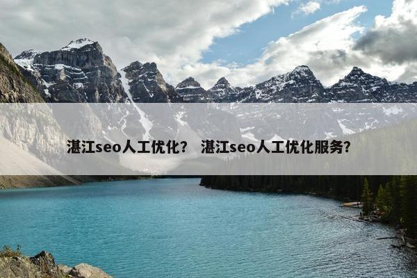 湛江seo人工优化？ 湛江seo人工优化服务？