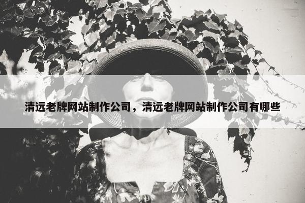 清远老牌网站制作公司，清远老牌网站制作公司有哪些
