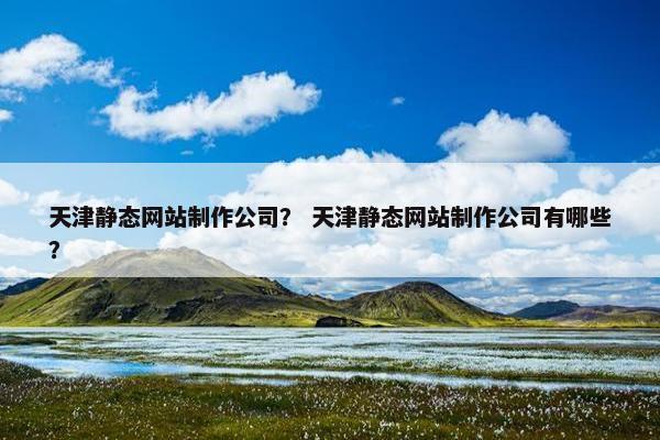 天津静态网站制作公司？ 天津静态网站制作公司有哪些？