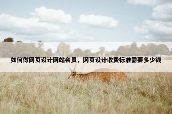 如何做网页设计网站会员，网页设计收费标准需要多少钱