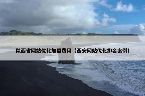 陕西省网站优化加盟费用（西安网站优化排名案例）