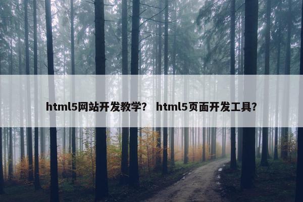 html5网站开发教学？ html5页面开发工具？
