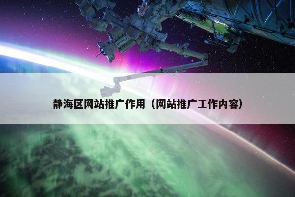 静海区网站推广作用（网站推广工作内容）