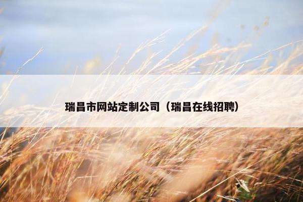 瑞昌市网站定制公司（瑞昌在线招聘）