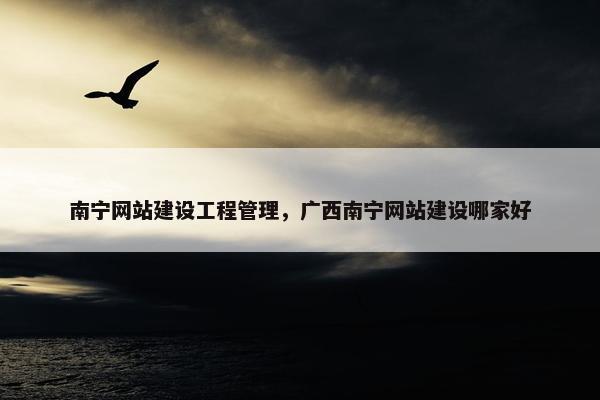 南宁网站建设工程管理，广西南宁网站建设哪家好