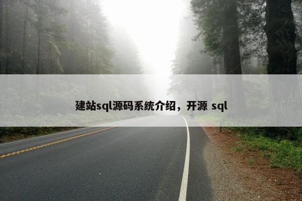 建站sql源码系统介绍，开源 sql