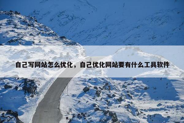 自己写网站怎么优化，自己优化网站要有什么工具软件