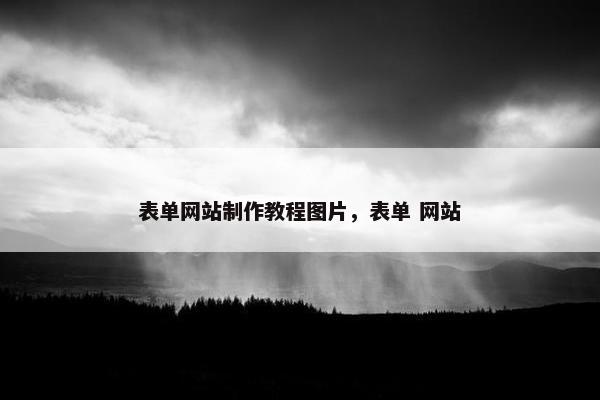 表单网站制作教程图片，表单 网站