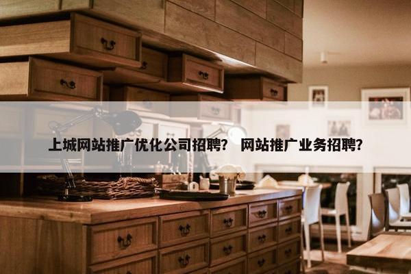 上城网站推广优化公司招聘？ 网站推广业务招聘？