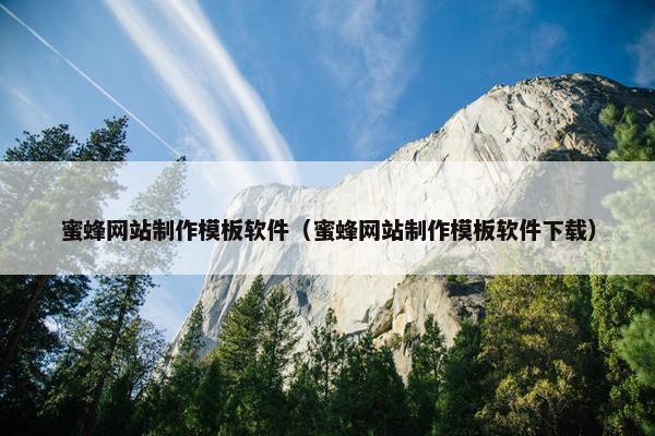 蜜蜂网站制作模板软件（蜜蜂网站制作模板软件下载）