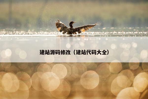 建站源码修改（建站代码大全）