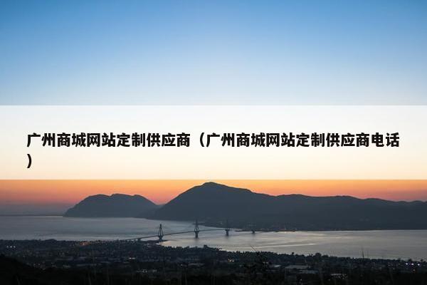 广州商城网站定制供应商（广州商城网站定制供应商电话）