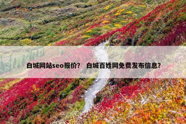 白城网站seo报价？ 白城百姓网免费发布信息？