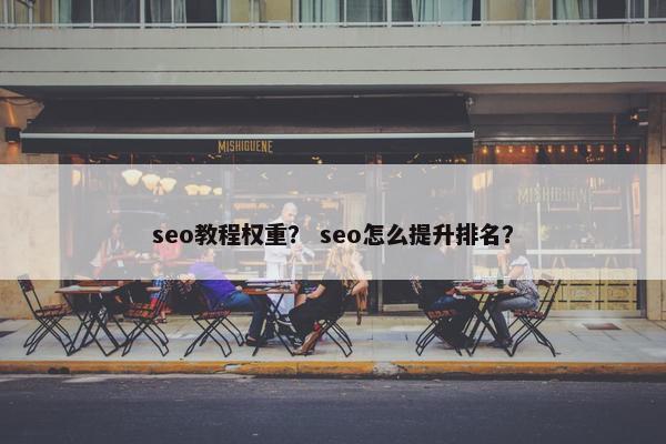 seo教程权重？ seo怎么提升排名？