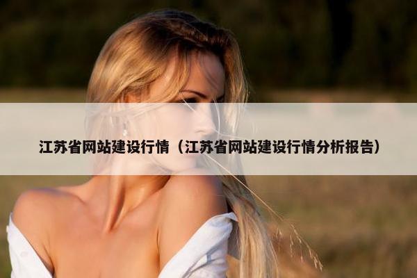 江苏省网站建设行情（江苏省网站建设行情分析报告）