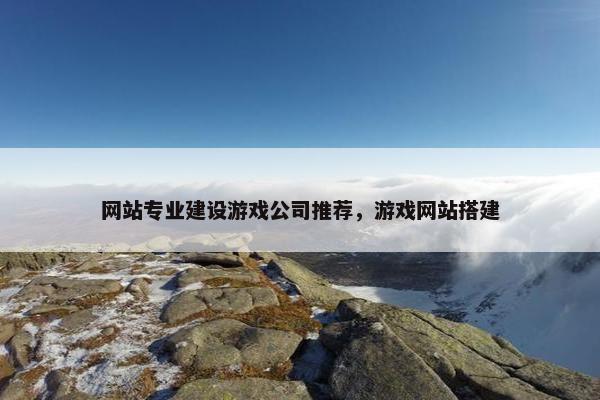 网站专业建设游戏公司推荐，游戏网站搭建