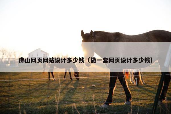 佛山网页网站设计多少钱（做一套网页设计多少钱）