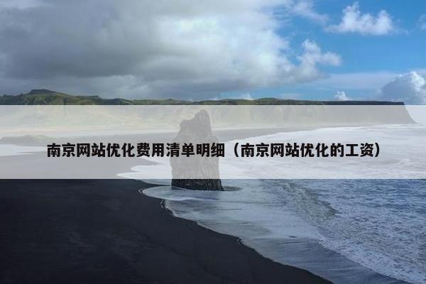 南京网站优化费用清单明细（南京网站优化的工资）