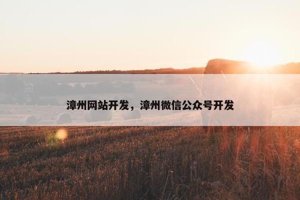 漳州网站开发，漳州微信公众号开发