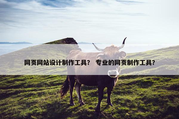 网页网站设计制作工具？ 专业的网页制作工具？