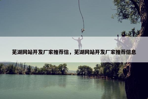 芜湖网站开发厂家推荐信，芜湖网站开发厂家推荐信息