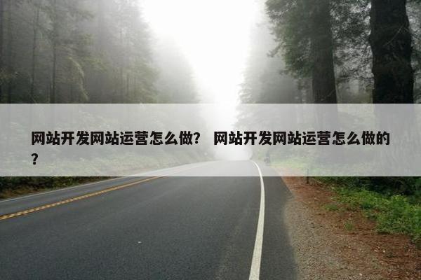 网站开发网站运营怎么做？ 网站开发网站运营怎么做的？