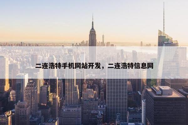 二连浩特手机网站开发，二连浩特信息网